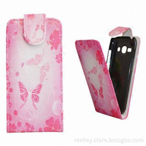 Printed Flower Pattern Leather Protective Skin Shell Case Cover